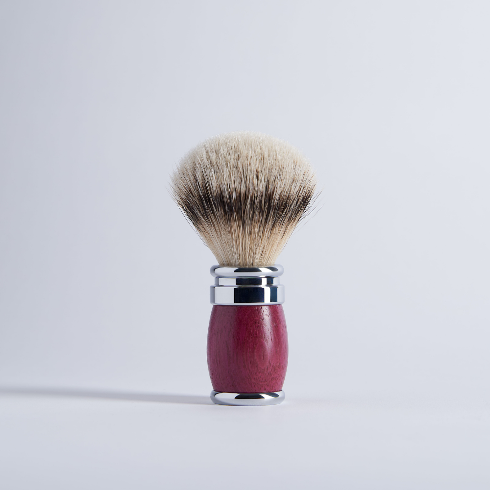 Brocha de afeitar de madera de amaranto