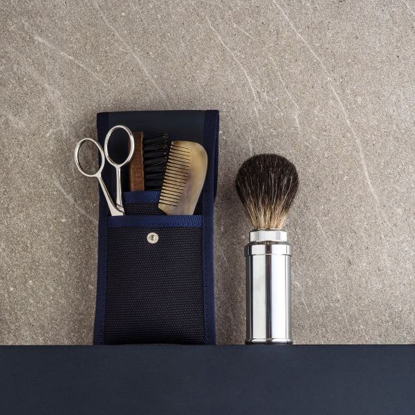 Kit de Barba y Bigote: Peine, Cepillo y Tijeras