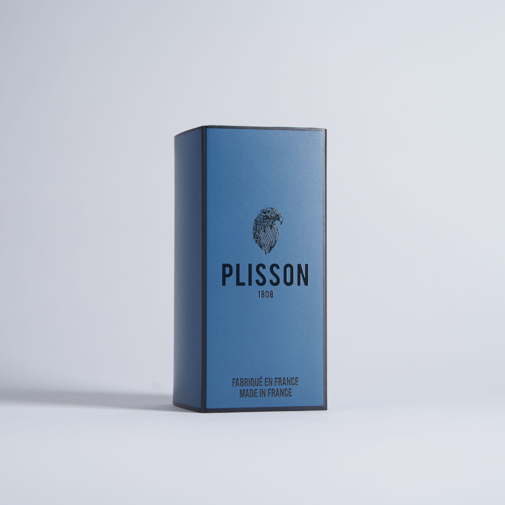 cepillo de afeitar cuerno y acabado paladio fibra "Blanca Alta Montaña"