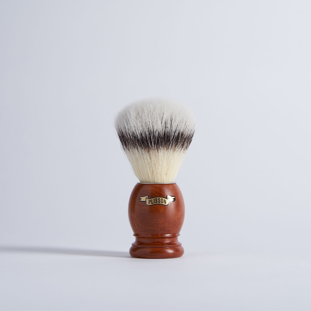 Brocha de afeitar original de madera de brezo - Fibra "Alta Montaña Blanca"