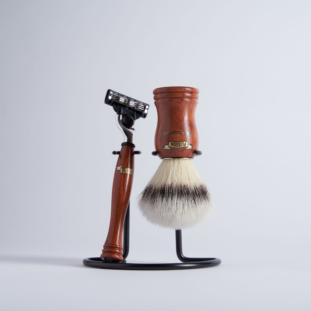 #bristles_"high mountain white" fibre | razor blades:m - mach3