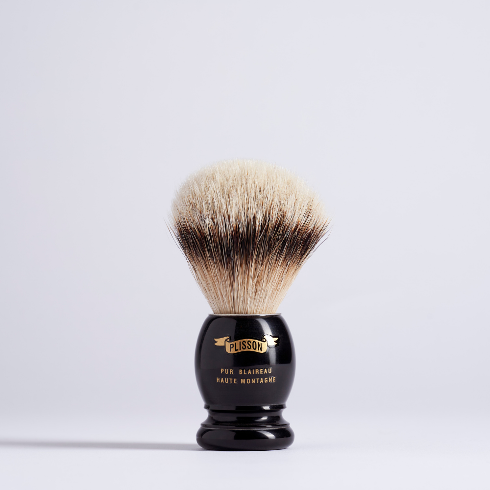 Original Black Horn White High Mountain shaving brush