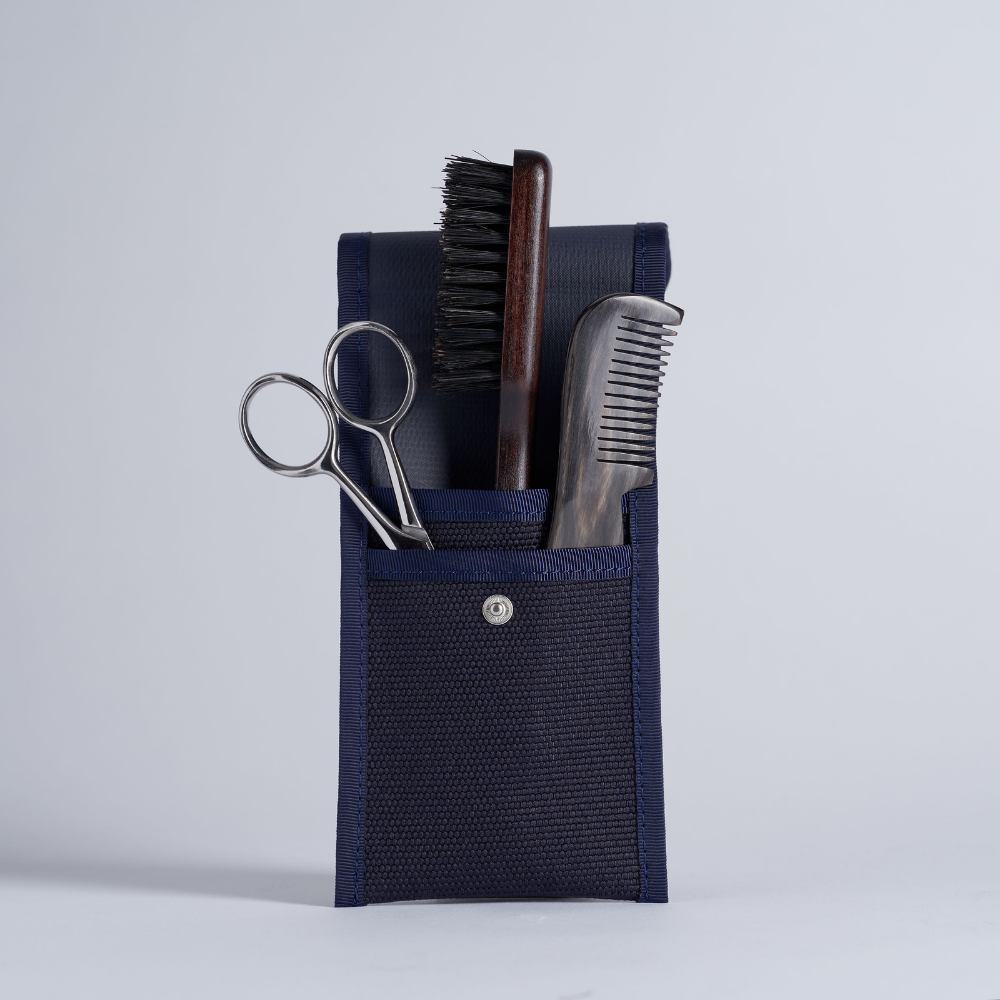 Kit de Barba y Bigote: Peine, Cepillo y Tijeras