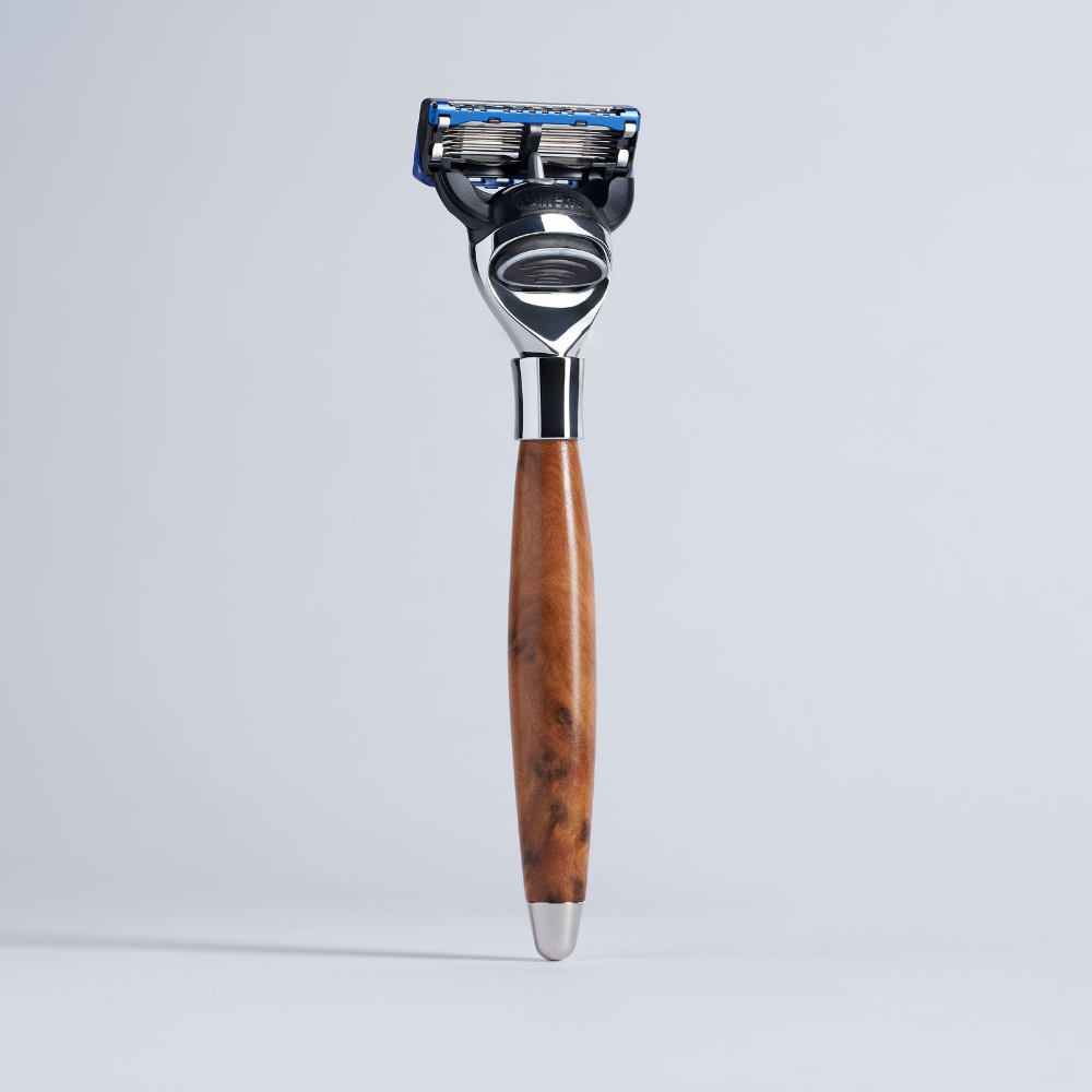 Maquinilla de afeitar madera de Brezo y Fusion Mach3