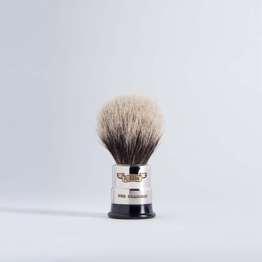 Blaireau Nickelé Pied Noir Gris Européen