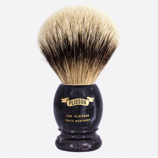 Brocha de afeitar Cuerno Negro - Blanco Alta Montaña
