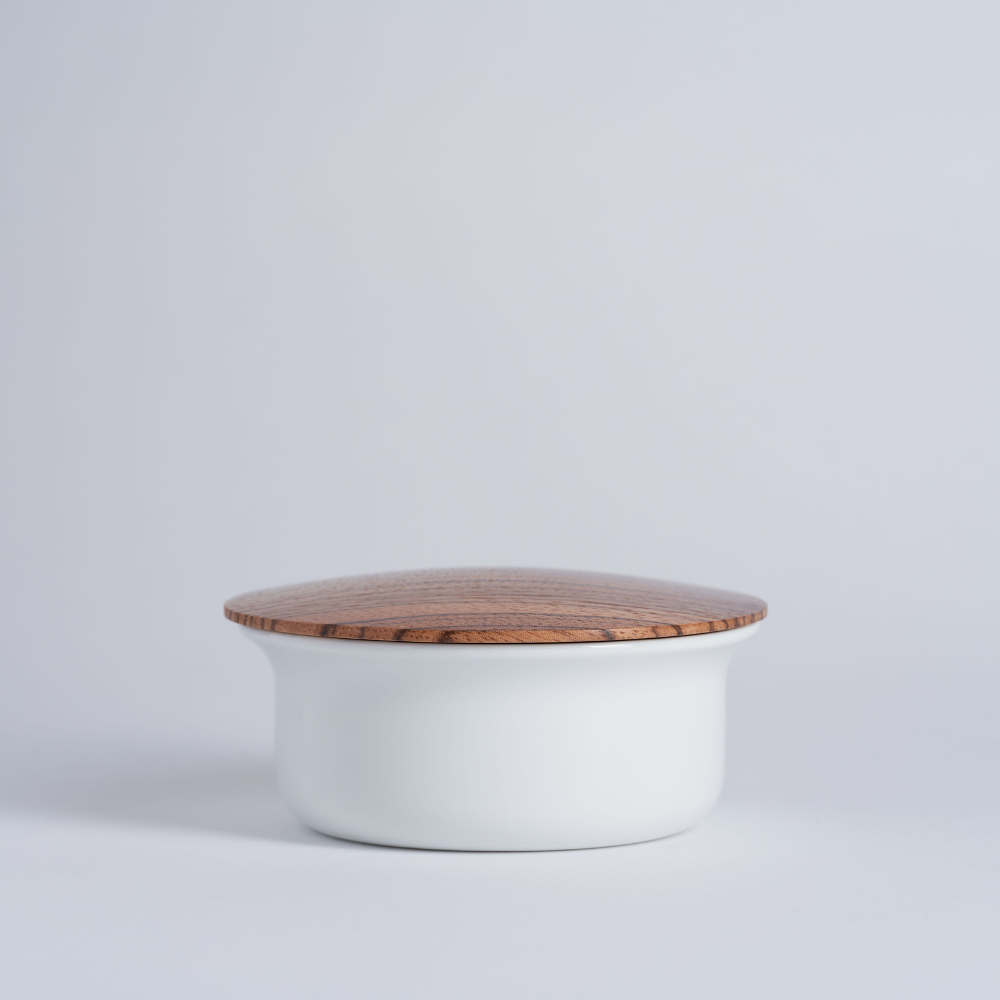 Bol de Afeitar y Jabón con Tapa de Madera de Zebrano
