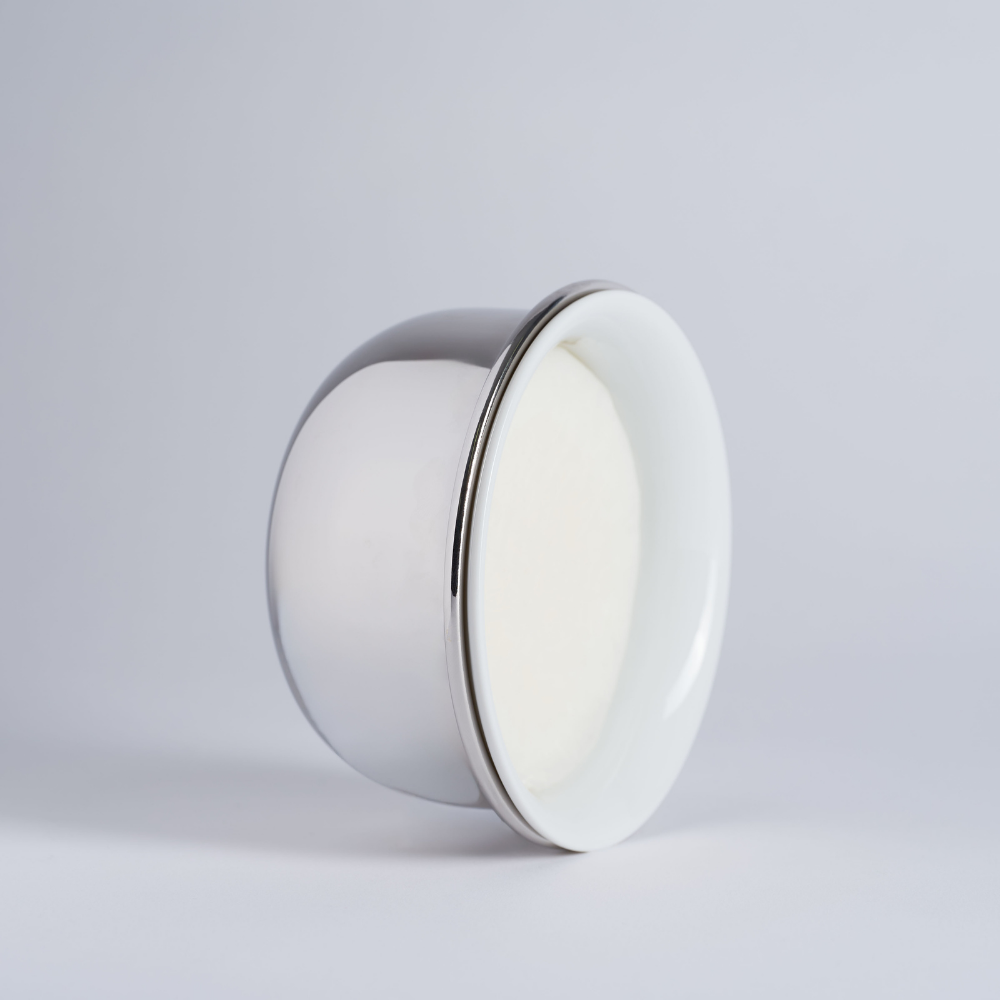 Bol de Afeitar de Porcelana de Limoges y Acabado Paladio