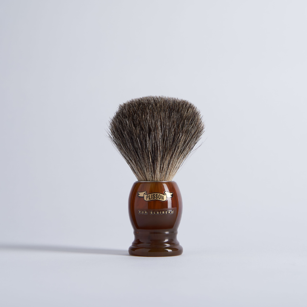 cepillo de afeitar Original Gris Ruso con mango de acetato carey
